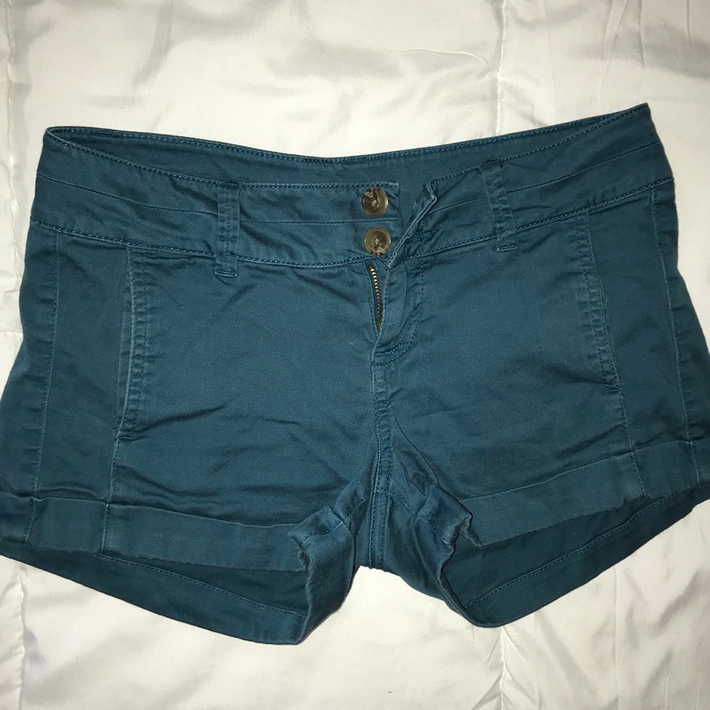 Express dark teal shorts